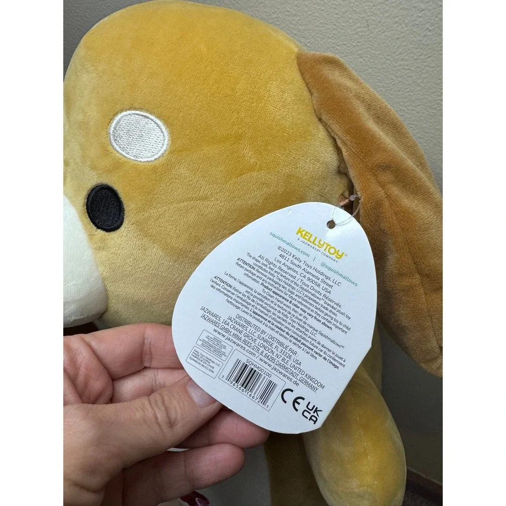 Squishmallows HugMees Duffy‎ Dog Valentine Plush 16in